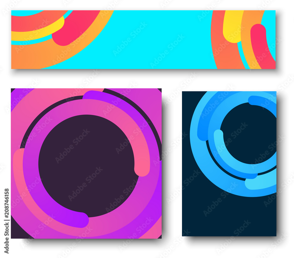Canvas Prints colorful backgrounds with bright circles pattern.