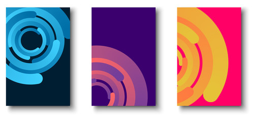 Colorful backgrounds with bright circles pattern.