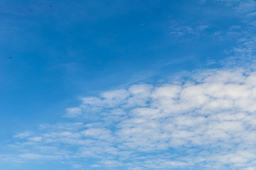 Blauer Himmel mit weißen Wolken 