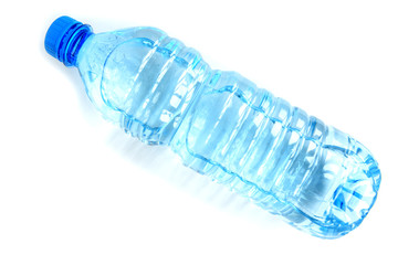 Bottle of water isolated on white background.
