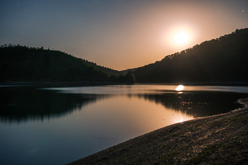 Summer mountains night scenery