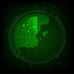 abstract green radar background