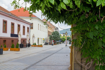 pedestrian street in Nitra, Slovakia