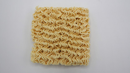 Instant noodle on white back ground.