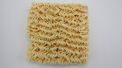 Instant noodle on white back ground.