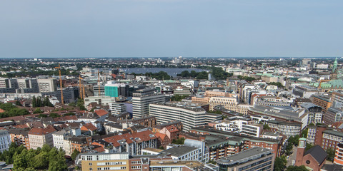 Naklejka premium Hamburg mit alster