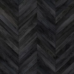 Fotobehang Hout textuur muur Naadloze hout parketstructuur chevron donker