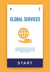 Fototapeta premium Global Services Icon