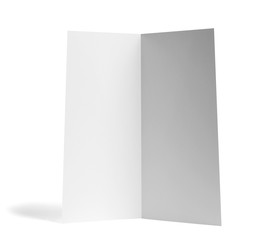 folded leaflet white blank paper template book