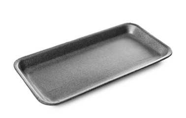 Empty container on white background. Food delivery service