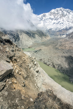 Himalaya Annapurna Sonnenstrahlen Berge Hiking Schlucht