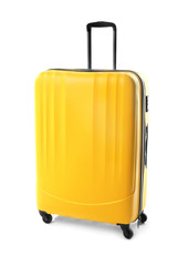 Large suitcase on white background