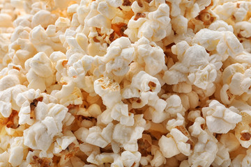 Delicious popcorn, closeup