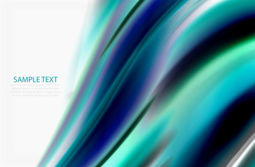 Rainbow color waves, vector blurred abstract background