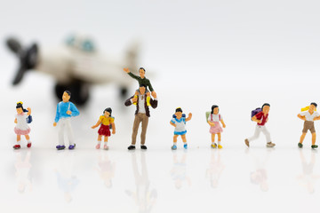 Miniature people: Children's group, Non-school learning. Image use for Learn More without the books, education concept.