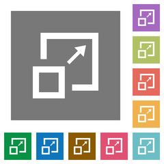 Enlarge window square flat icons