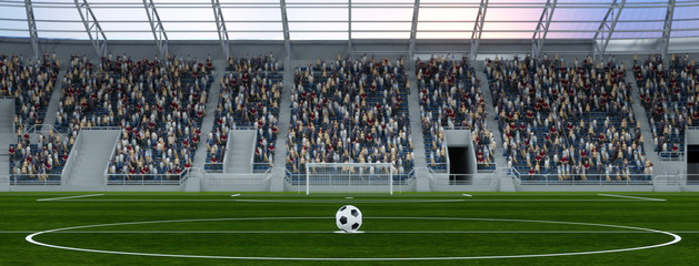Fußball zur WM beim Anstoß im Stadion © Robert Kneschke