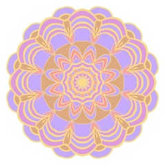 Ornamental circle pattern. Flower Mandala. Great vintage decorative elements. Hand drawn colorful vector background. for design.