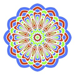 Mandala. Color flower ornament. Vector illustration