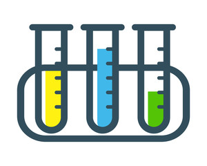chemical flask science test tube image vector icon