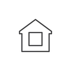 Home outline icon. linear style sign for mobile concept and web design. House simple line vector icon. Real Estate symbol, logo illustration. Pixel perfect vector graphics