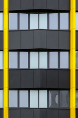 yellow black background of construction office building