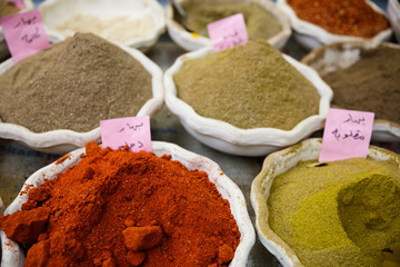 Tasty Spices in the Souk of Jerusalem 