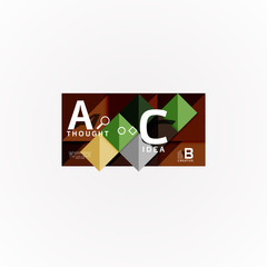 Geometric design abstract option infographics