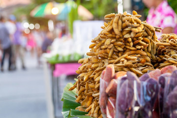 japanese soybean in the market.selective focus.