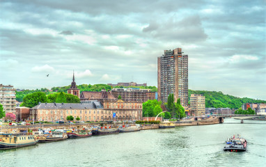 Fototapeta na wymiar View of Liege, a city on the banks of the Meuse river in Belgium