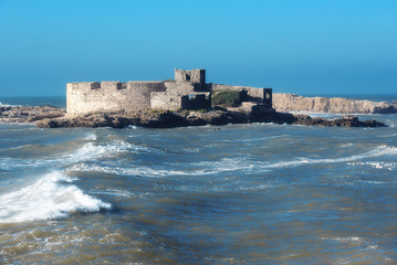 Fototapeta na wymiar Fort de la petite Ile, Magador in Essaouira and Atlantic Ocean in Morocco