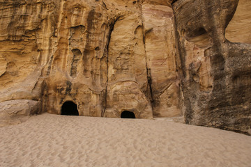 Little Petra in Siq al-Barid, Wadi Musa, Jordan.