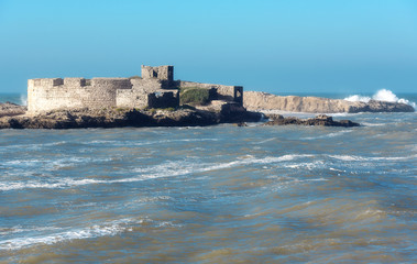 Fototapeta na wymiar Fort de la petite Ile, Magador in Essaouira and Atlantic Ocean in Morocco