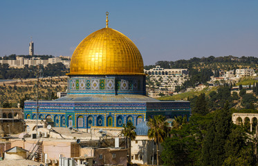 Fototapeta na wymiar Dome of the Rock in Spring, Jerusalem