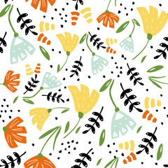 Seamless pattern with floral