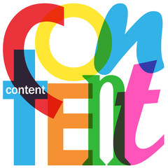 CONTENT colorful letters collage