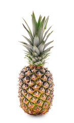 Tasty pineapple on white background
