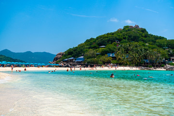 Fototapeta na wymiar Beautiful island of Koh Nang Yuan located near Koh Tao, Thailand