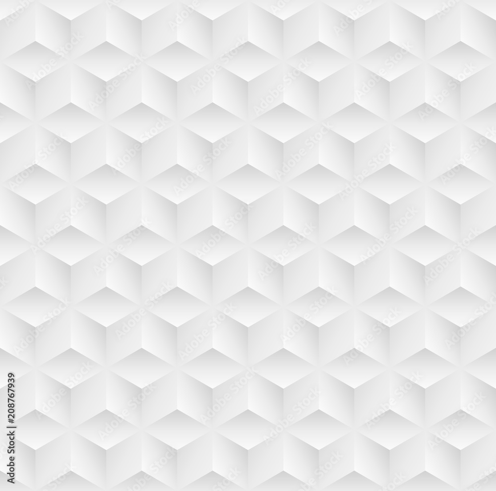 Poster White seamless geometric pattern. Vector tiles background.