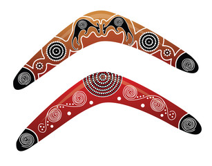 Australian boomerang vector.  - obrazy, fototapety, plakaty