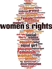 Fototapeta premium Women's rights word cloud