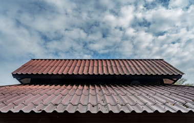 Clay tiles roof pattern
