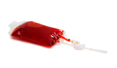 bag with blood isolated