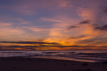 Obraz premium Sunrise at the sea / morning time at the beach
