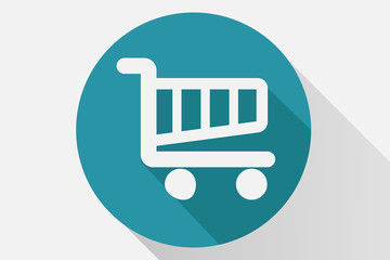 Icono azul de carrito de la compra.