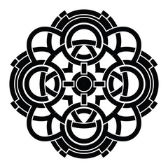 Vector ornament, decorative Celtic knots and curls.