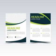 Fototapeta premium Vector Brochure Flyer design Layout template, size A4, Front page and back page, infographics.