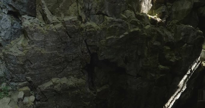 Stanghe Waterfall, a gorge deeply incised in the marble in the Italian Alps.
