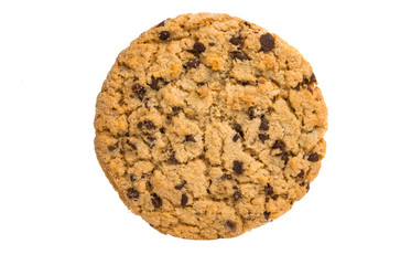 biscuits with chocolate drops isolated