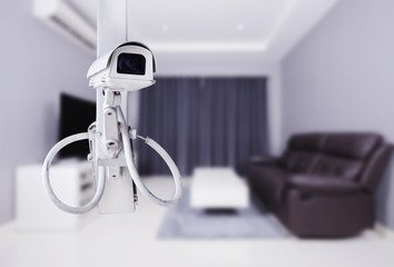 residential interior of modern living room with sofa and TV